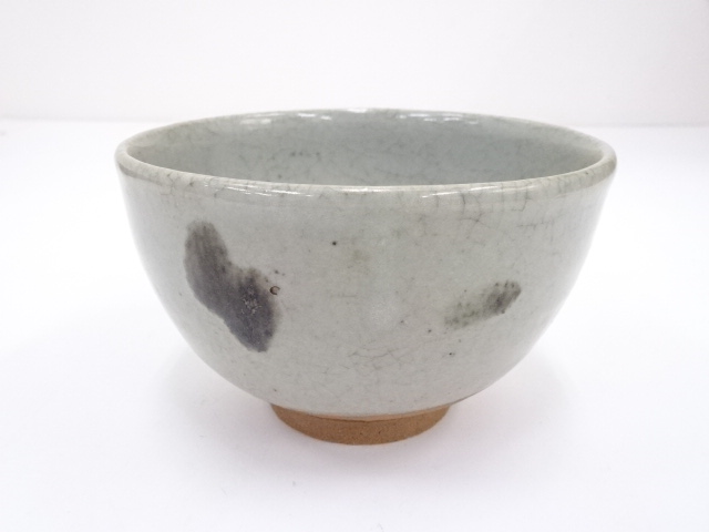 JAPANESE TEA CEREMONY / TEA BOWL CHAWAN / IRON PAINTING ARTISAN WORK 
